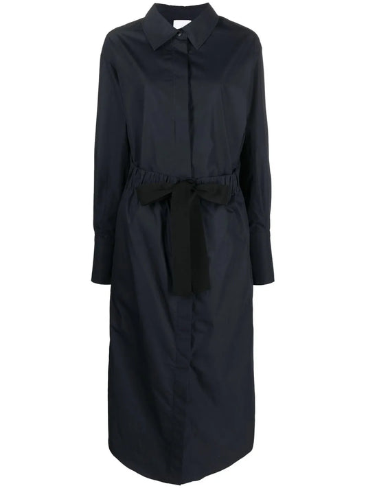 Belted Long-Sleeve Shirt Dress