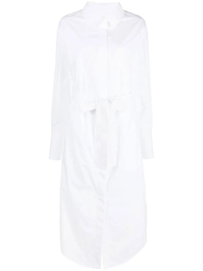 Belted Long Shirt Dress