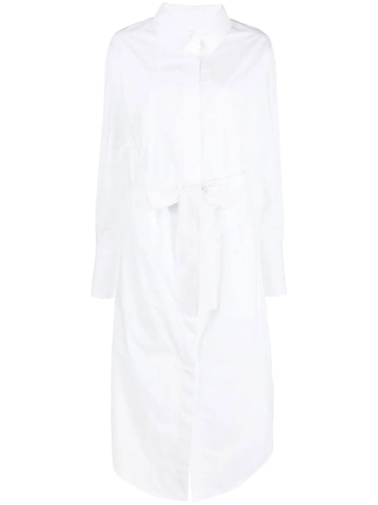 Belted Long Shirt Dress
