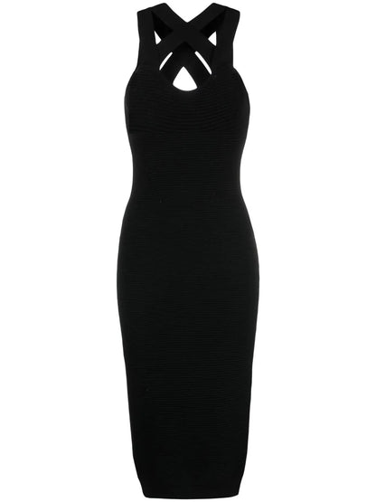 Criss-Cross Straps Midi Dress