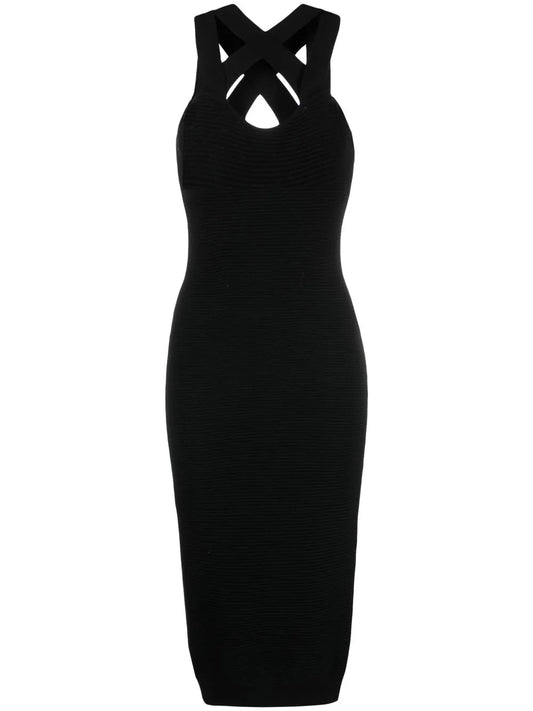 Criss-Cross Straps Midi Dress