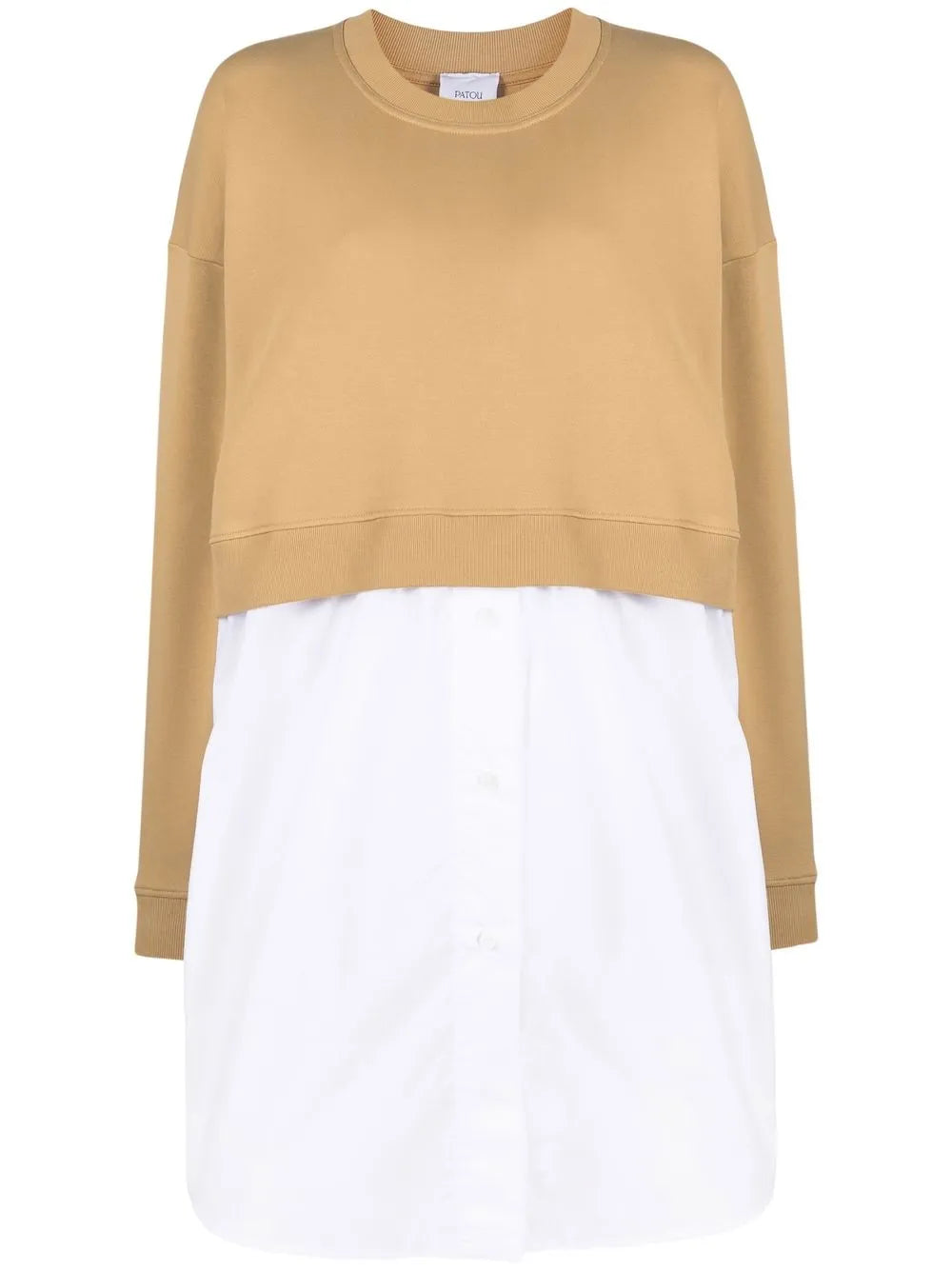 Mixed Media Sweatshirt Dress