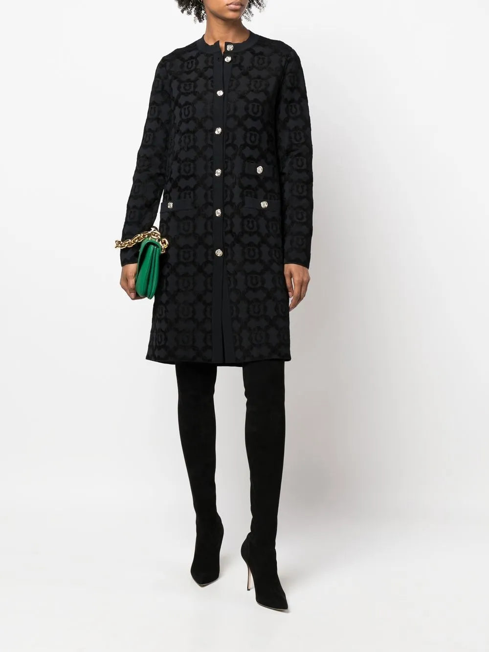 Fitted Single-Breasted Gancini Coat