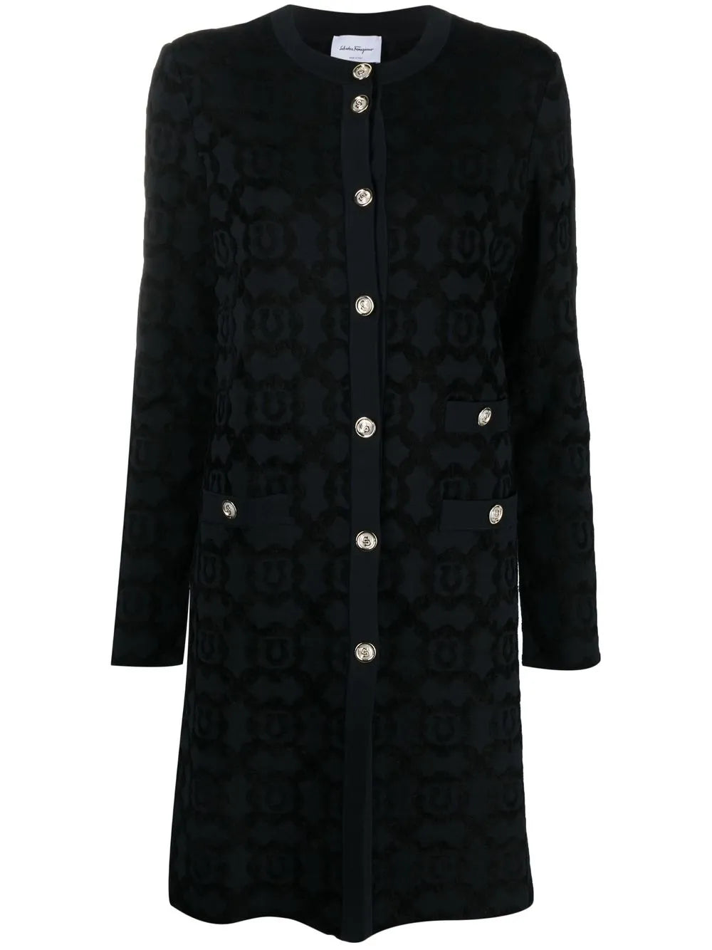 Fitted Single-Breasted Gancini Coat