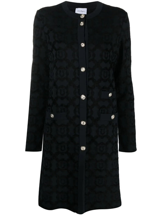 Fitted Single-Breasted Gancini Coat