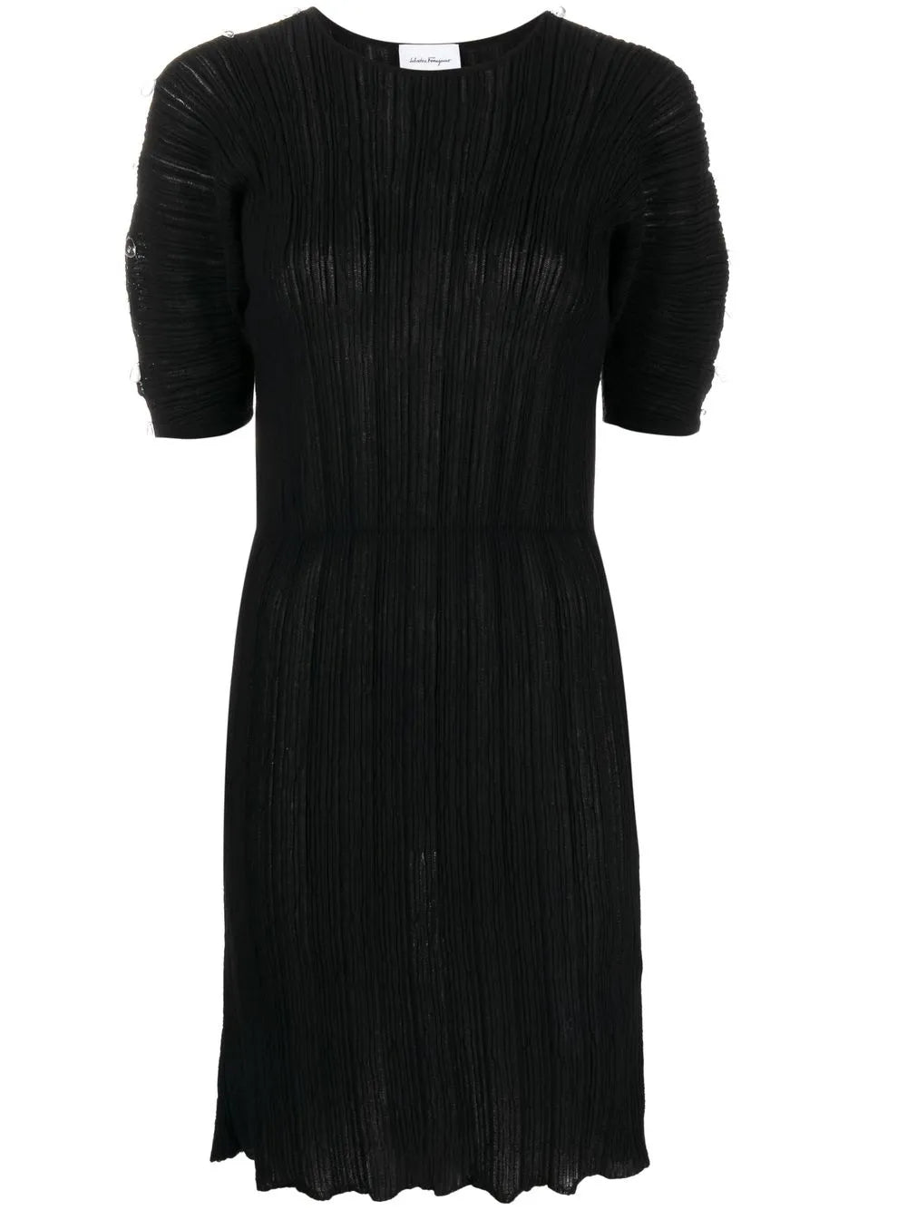 Micro-Pleated Midi Dress
