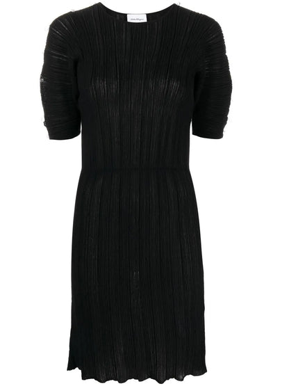 Micro-Pleated Midi Dress