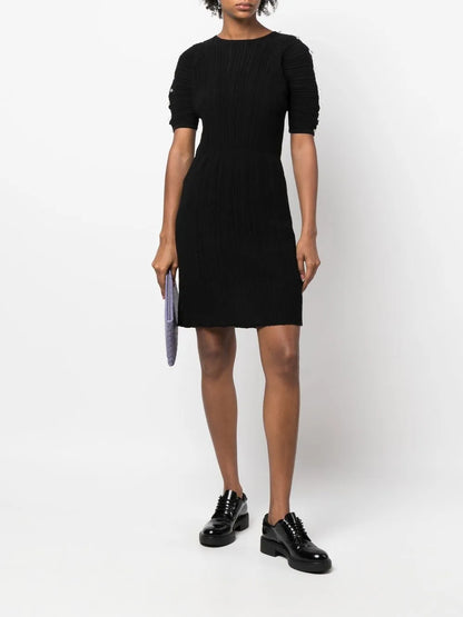 Micro-Pleated Midi Dress