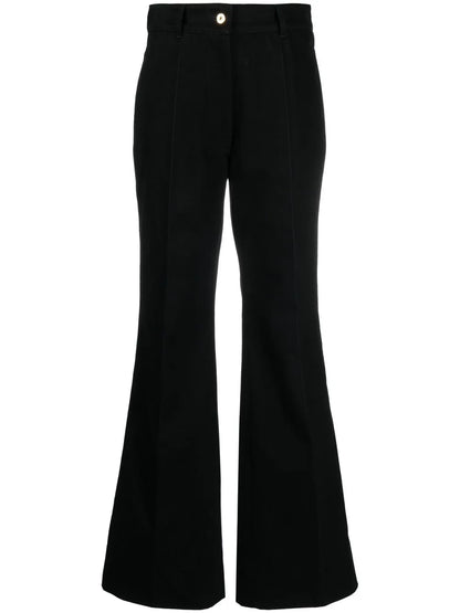 Tailored-Cut Flared Trousers