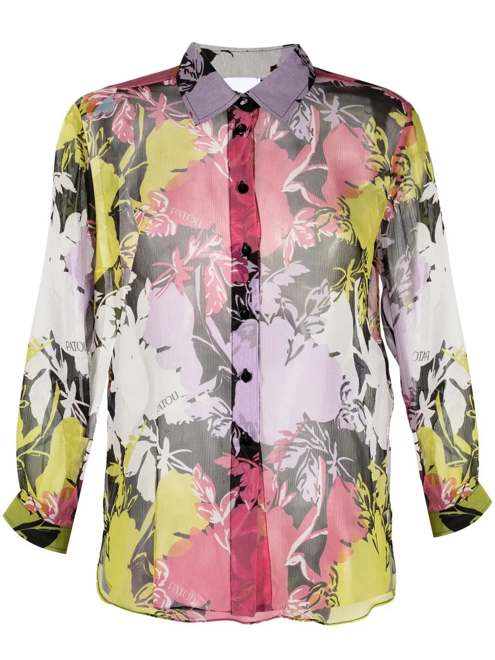 Floral Print Sheer Blouse