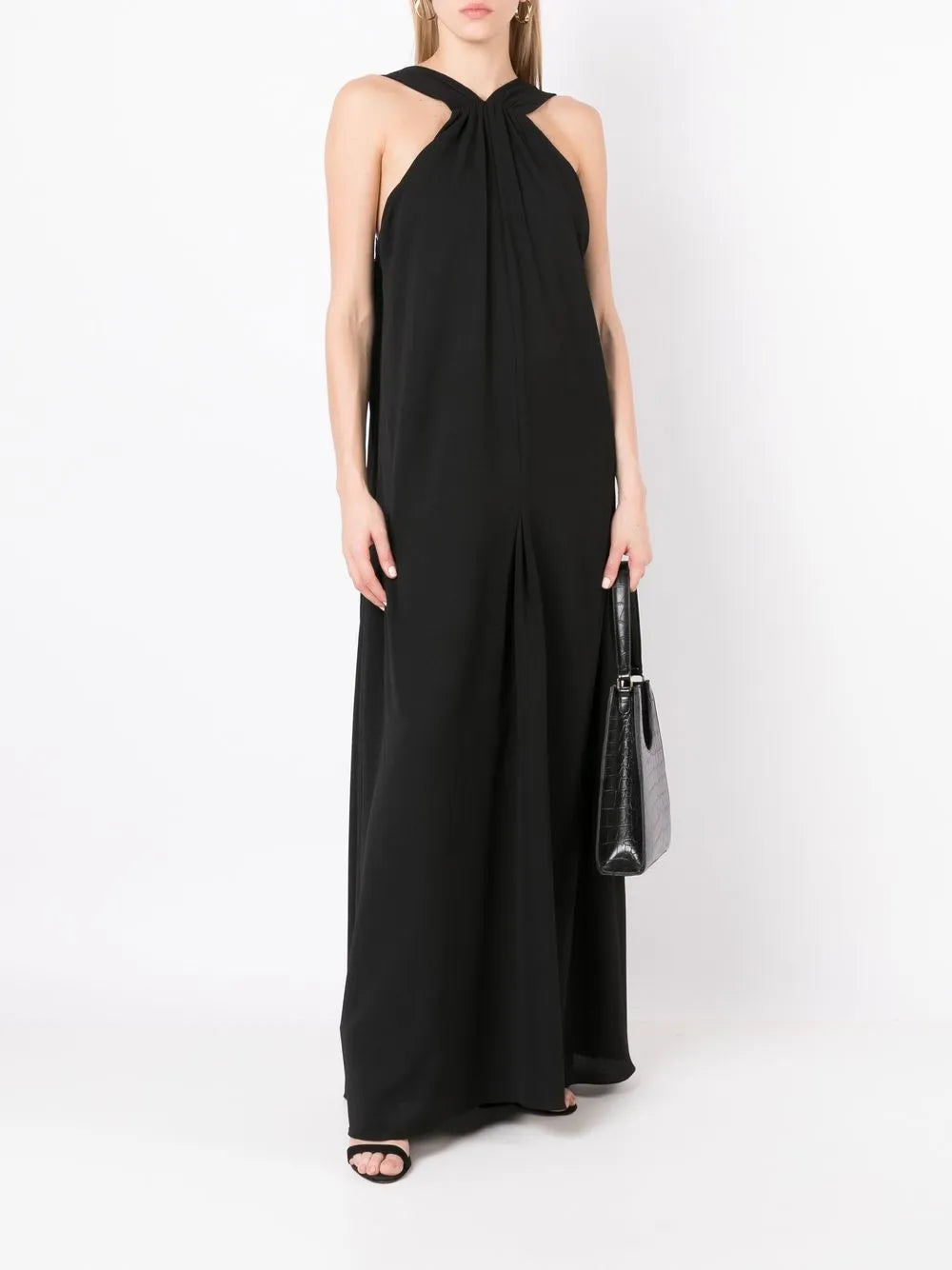Sleeveless Halterneck Maxi Dress