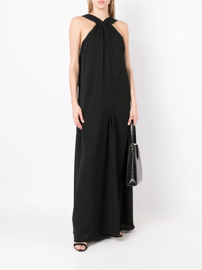 Sleeveless Halterneck Maxi Dress