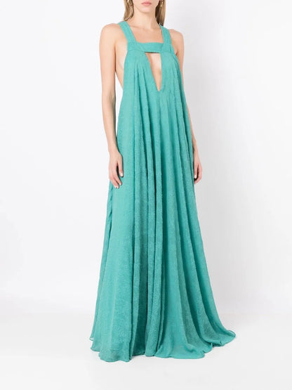 Plunging V-Neck Gown