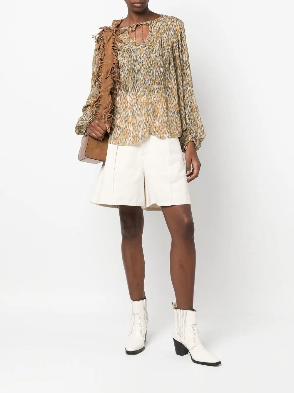 Embroidered Flared Blouse