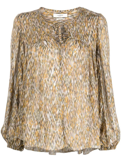 Embroidered Flared Blouse
