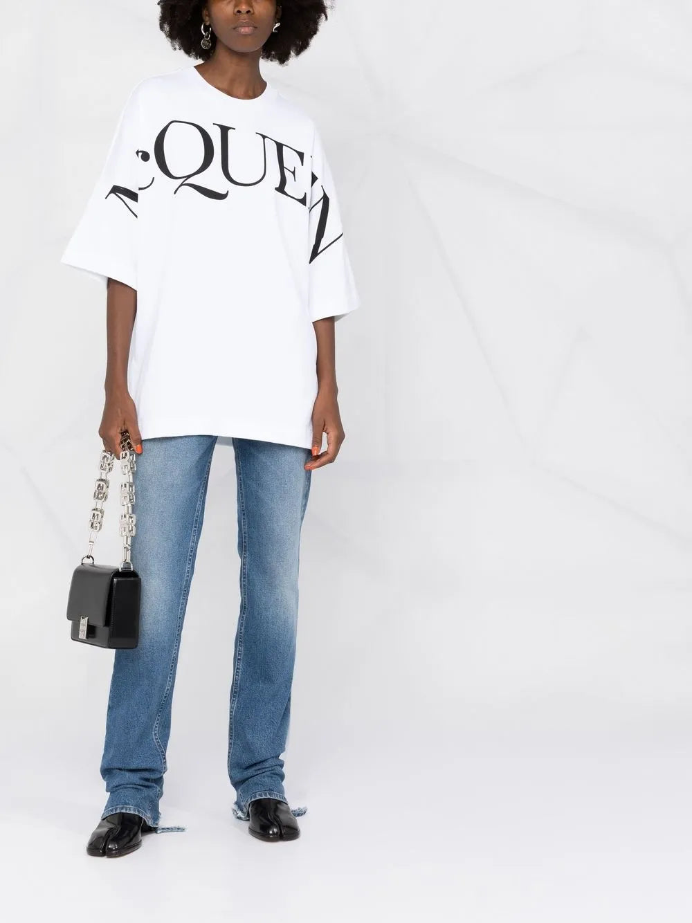 Logo-Print Oversized Cotton T-Shirt