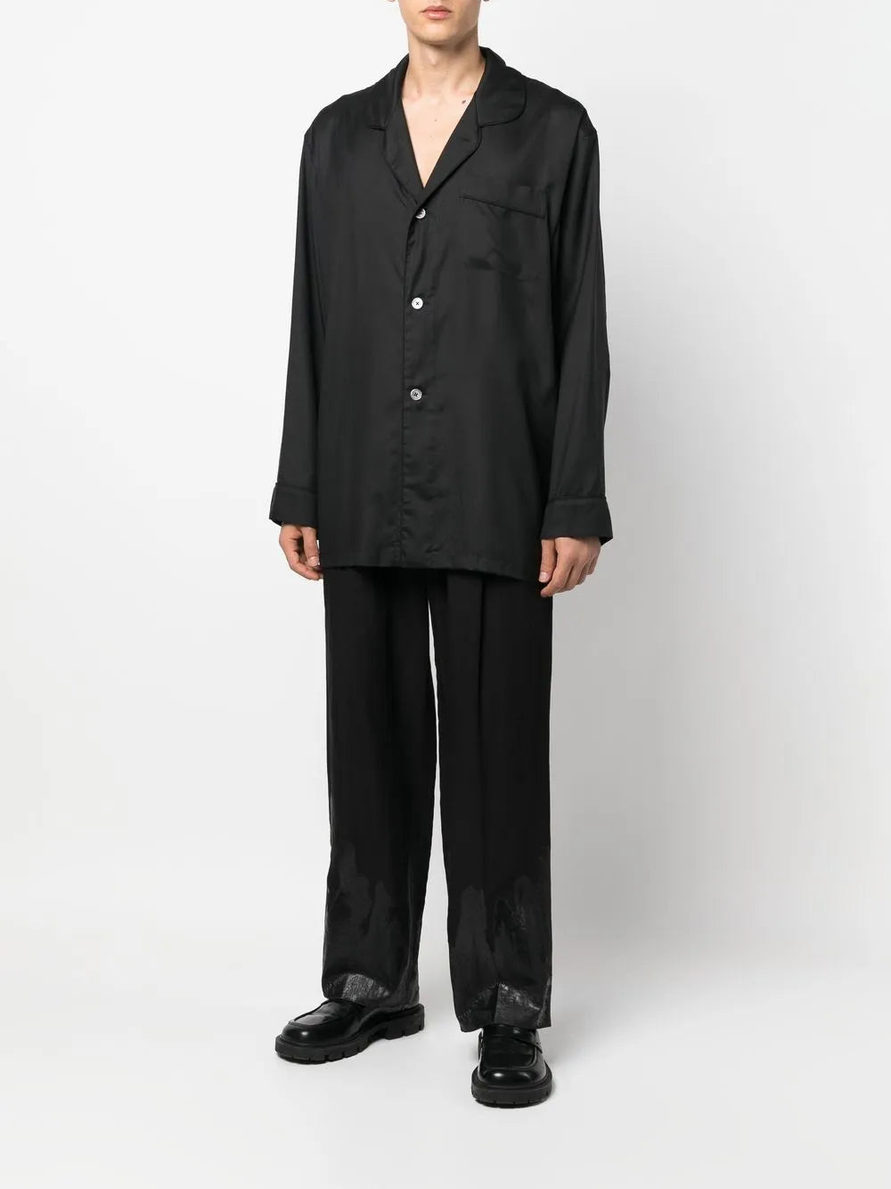 Long-Sleeve Silk Shirt