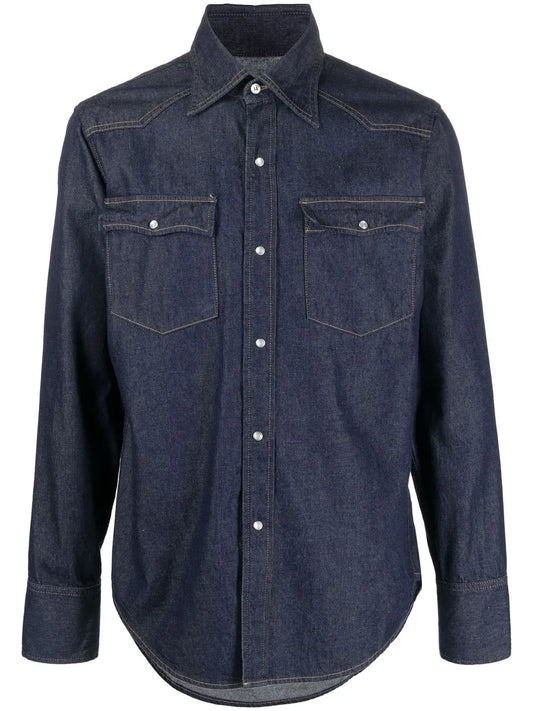 Chest-Pocket Denim Shirt