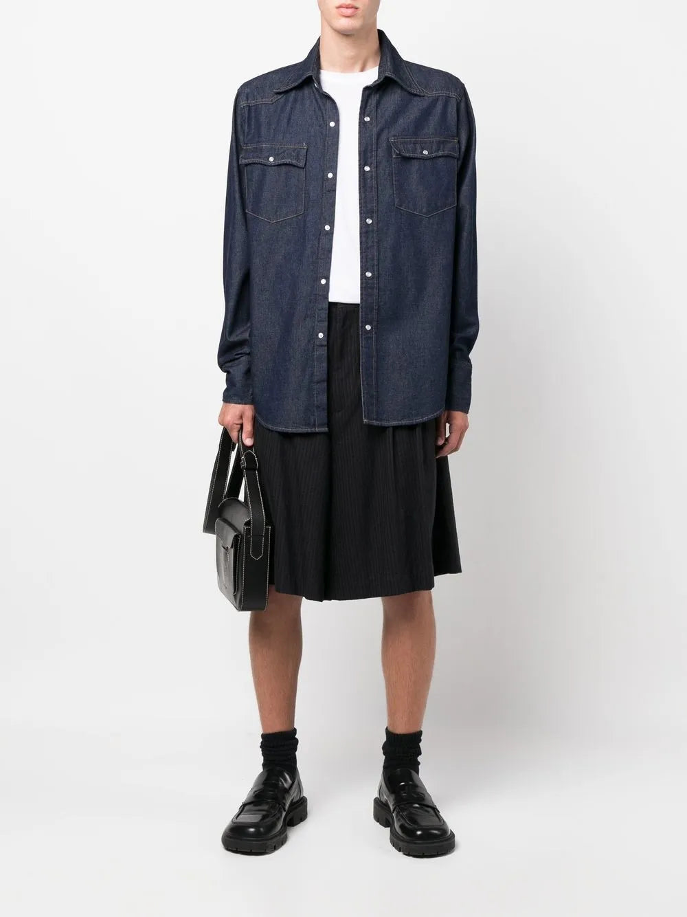 Chest-Pocket Denim Shirt