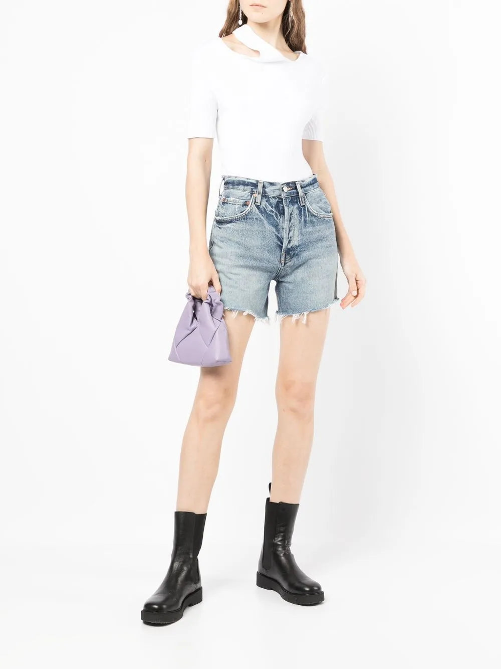 Riley Cut-Off Denim Shorts
