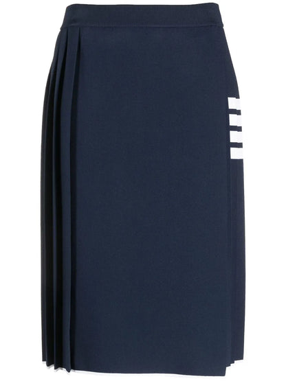 4-Bar Pleated Midi Skirt