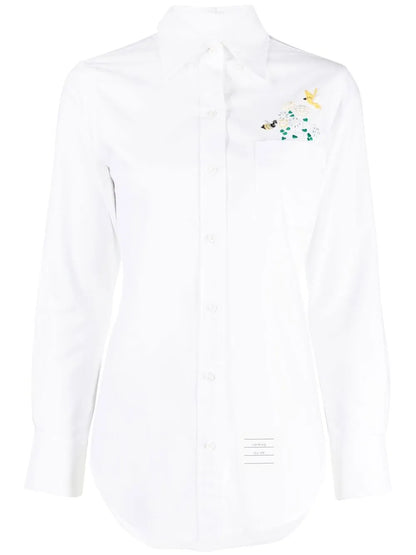 Embroidered Long-Sleeve Shirt