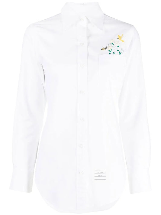 Embroidered Long-Sleeve Shirt
