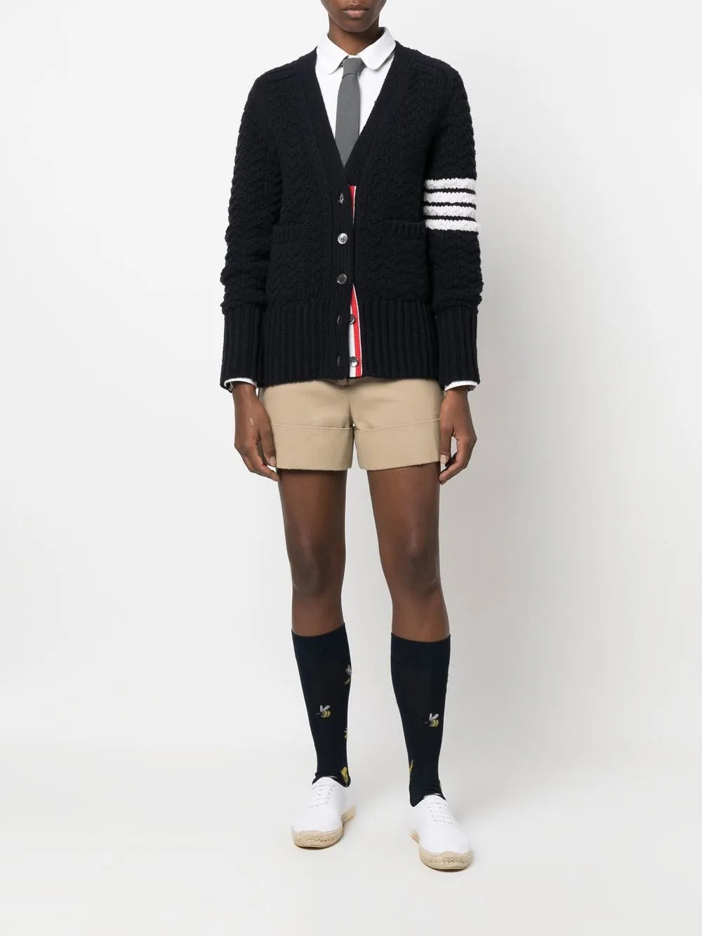 Grosgrain-Loop Tailored Shorts