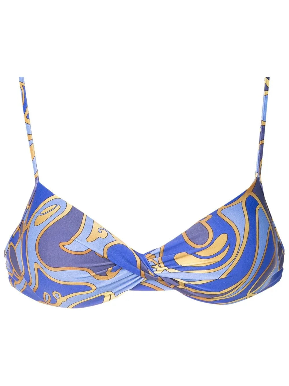 Cassis Abstract-Print Bikini Top