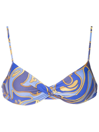 Cassis Abstract-Print Bikini Top