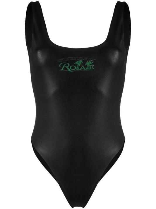Logo -Print Swimsuit