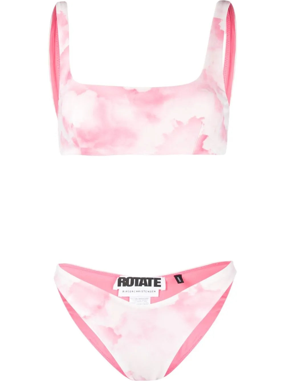 Logo-Print Tie-Dye Bikini
