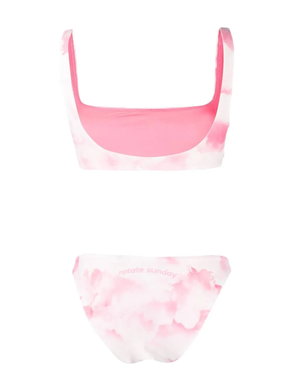 Logo-Print Tie-Dye Bikini