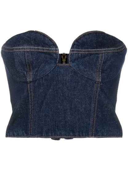 Denim Corset Top