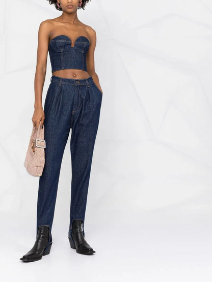 Denim Corset Top