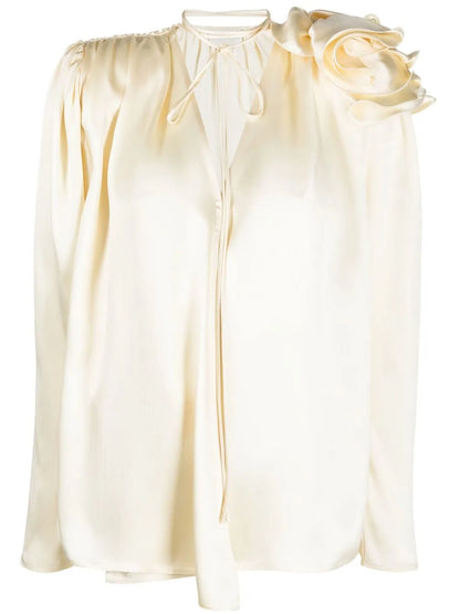 Draped Silk Blouse