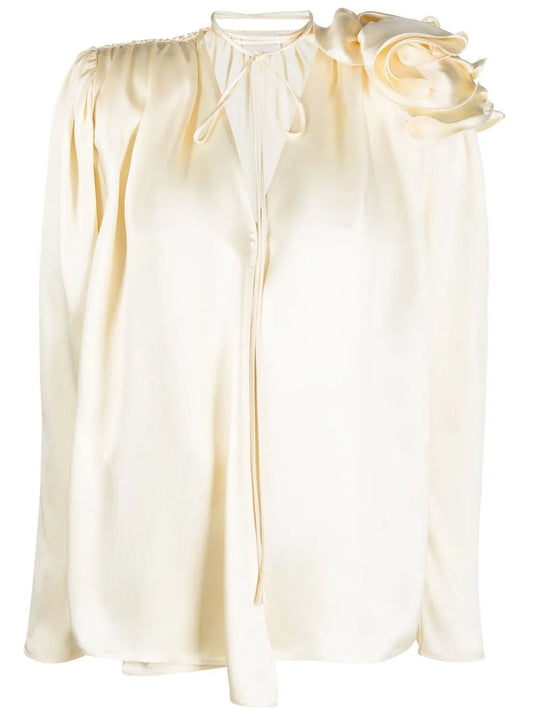 Draped Silk Blouse