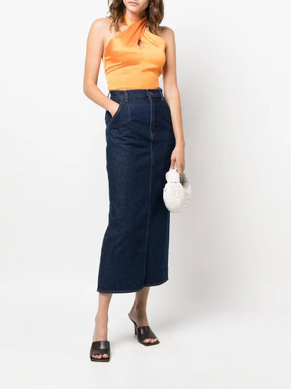 Tima Denim Midi Skirt
