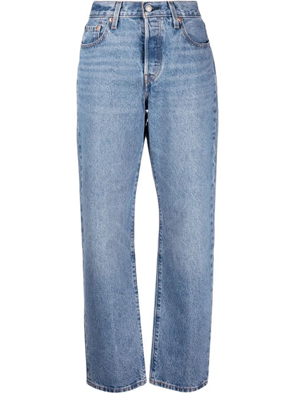High-Rise Straight-Leg Jeans