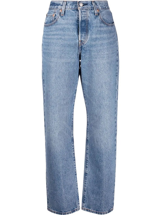 High-Rise Straight-Leg Jeans