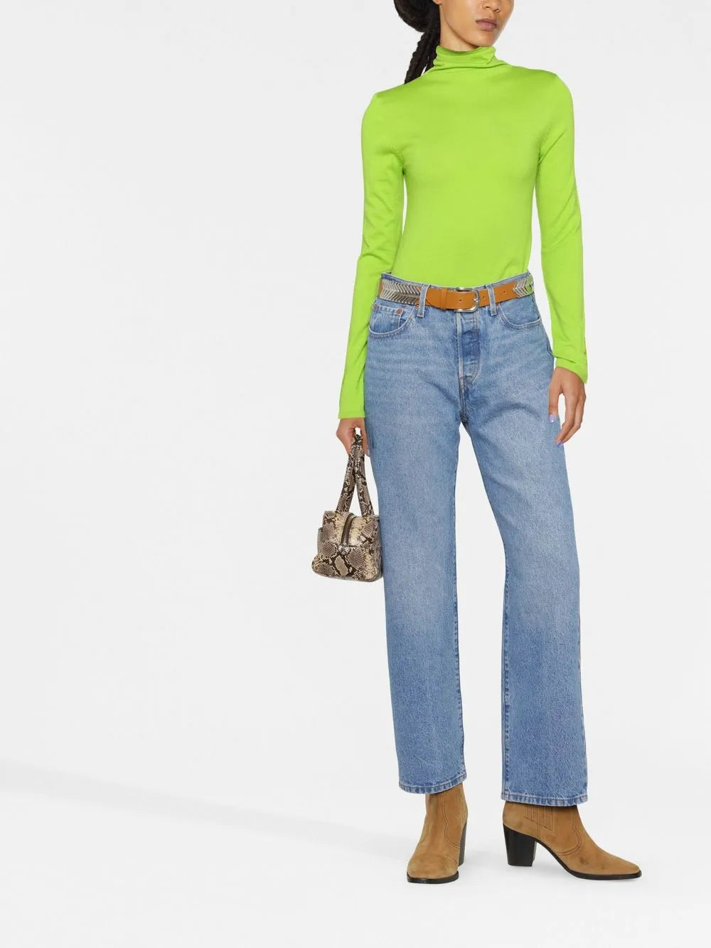 High-Rise Straight-Leg Jeans