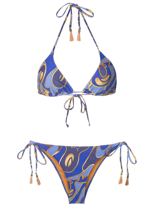 Graphic-Print Bikini