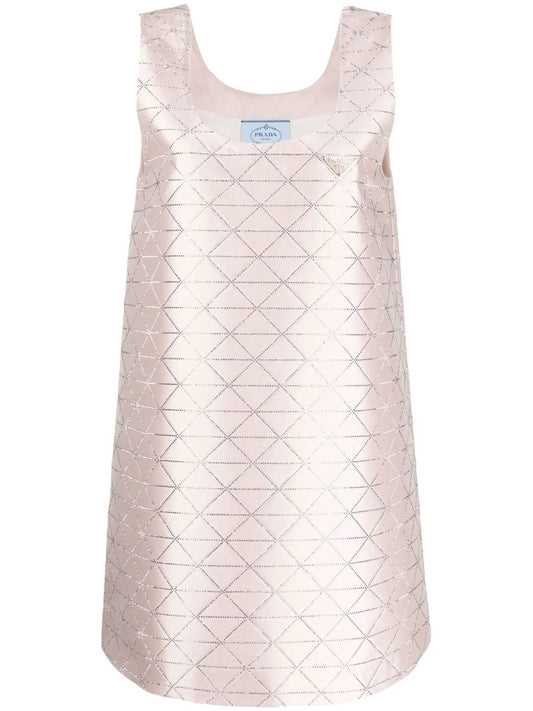 Rhinestone Triangle Pattern Dress