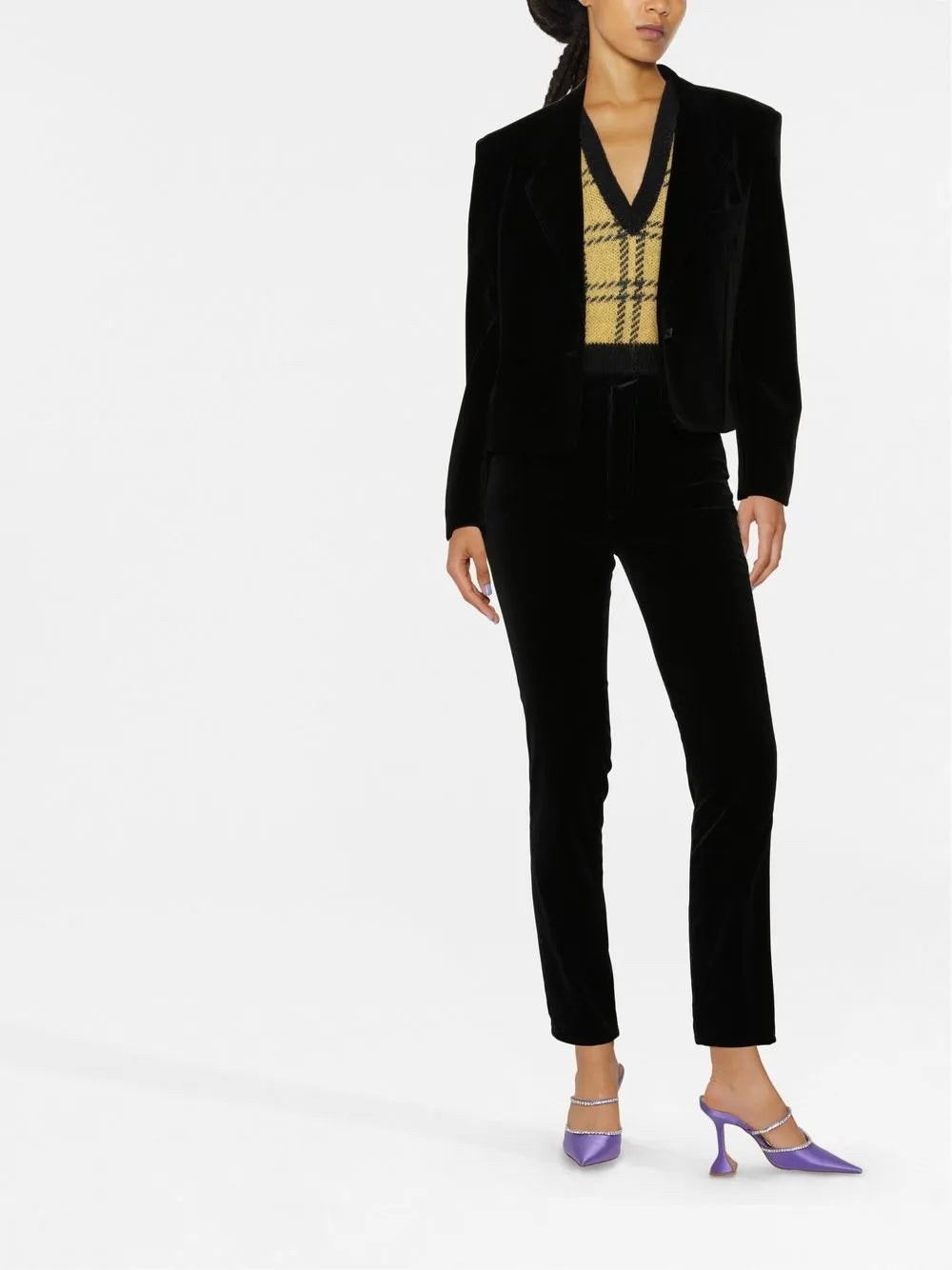 Single-Breasted Cropped Blazer