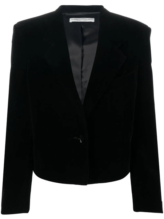 Single-Breasted Cropped Blazer