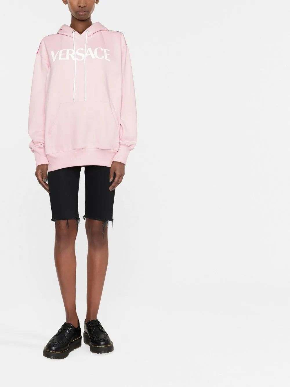 Panelled Print Hooded Sweatshirt