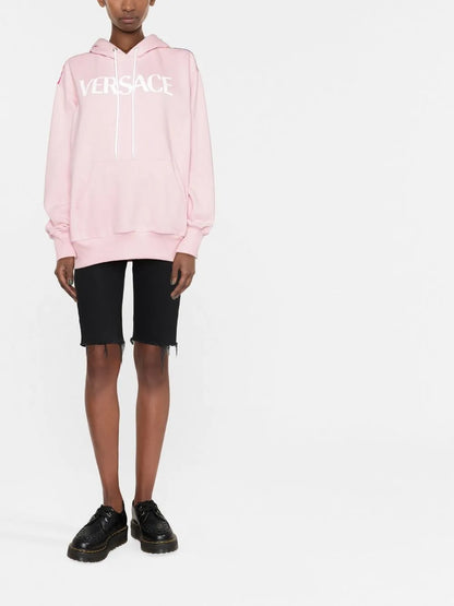 Panelled Print Hooded Sweatshirt