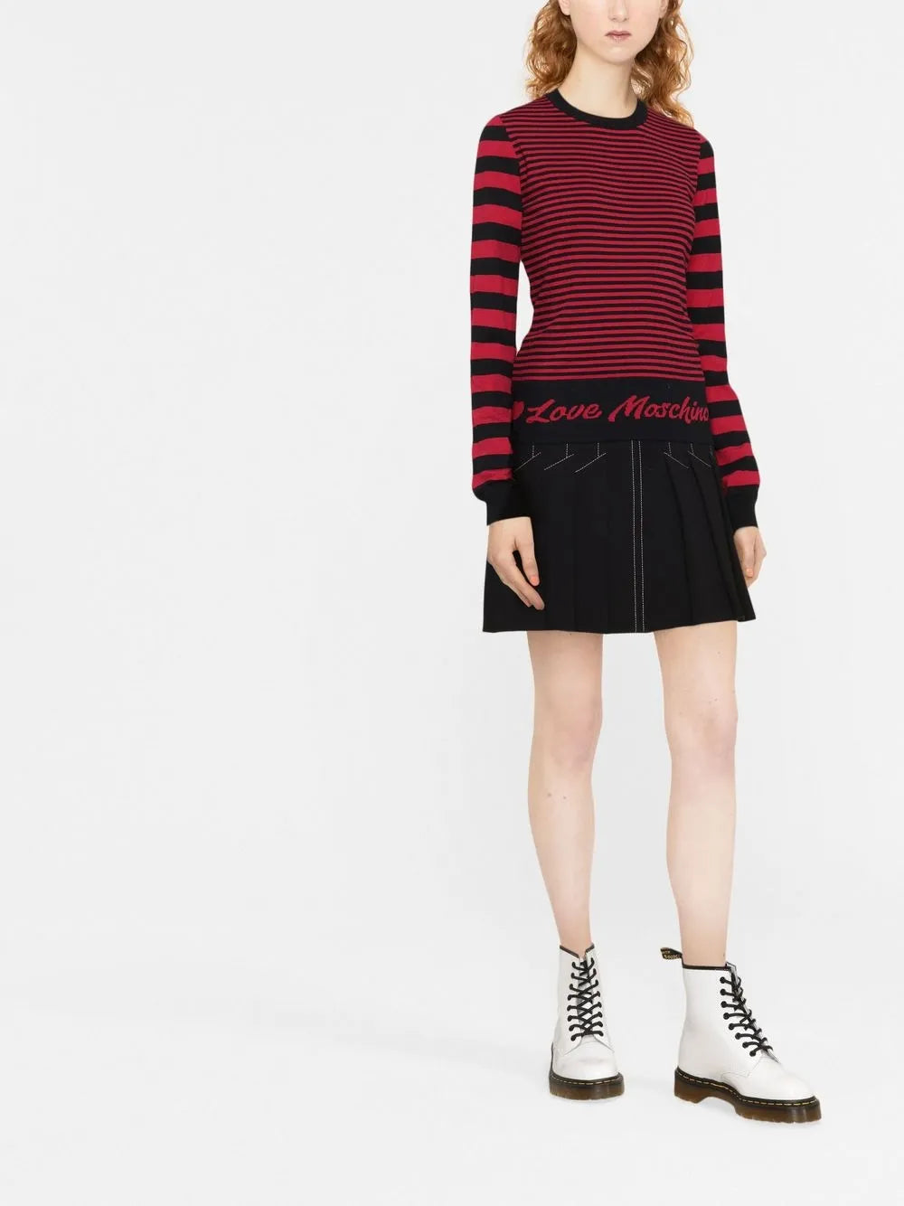 Intarsia-Logo Striped Jumper