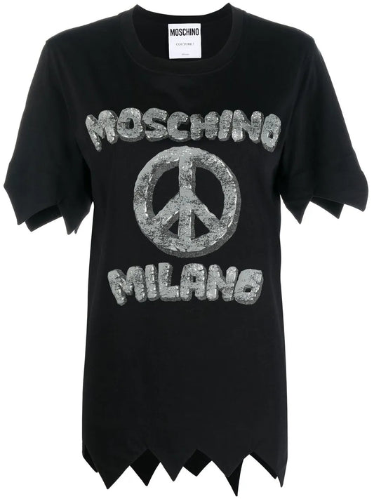 Logo-Print Detail T-Shirt