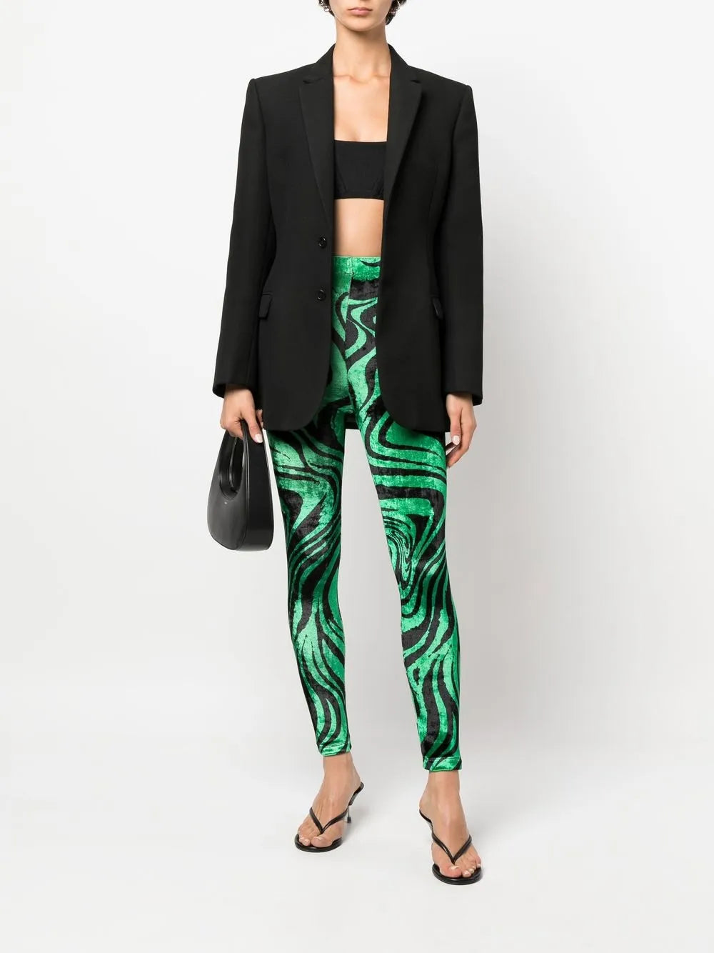 Zebra-Print Elasticated-Waist Leggings